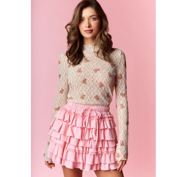 “The Londyn" Teddy Bear Lace Sheer Top - Picture 3 of 3